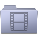 Movie Folder Lavender Icon